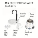 Compact Italian Moka Pot for Home or Travel Use - Image 9