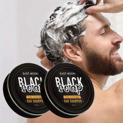 Men's Spice Scented Black Hair Soap Duo, 50 g,  2 Pack