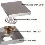 Stainless Steel Shower Drain with Tile Insert Cover - Image 7