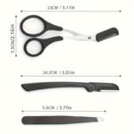 Ultimate 3-Piece Eyebrow Kit: Razor, Tweezers & Scissors - Image 4