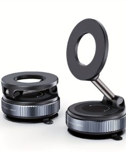 Magnetic Car Phone Mount with 360° Rotation & Suction