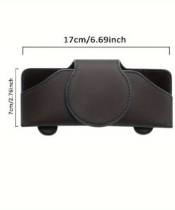 وجهة نظر بديلة لـ Magnetic Leather Car Visor Glasses Holder Clip