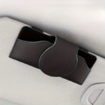 Magnetic Leather Car Visor Glasses Holder Clip - Image 3