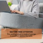 1pc Extra Large Reading Pillow for Adults - Ergonomic Arm Rest Pillow with, Removable & Washable Cover, Quilted Design for Gaming, Working, Bed & Couch Use - Gray, Reading Pillow for Gaming, Cozy Home Accessory, Stylish Home Decor, Durable Sewn Construction - Image 13