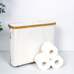 Eco-Friendly Bamboo Laundry Basket with Lid & Storage - Image 6