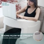 1pc Extra Large Reading Pillow for Adults - Ergonomic Arm Rest Pillow with, Removable & Washable Cover, Quilted Design for Gaming, Working, Bed & Couch Use - Gray, Reading Pillow for Gaming, Cozy Home Accessory, Stylish Home Decor, Durable Sewn Construction - Image 10