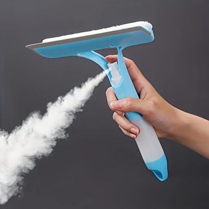 Versatile 3-in-1 Window Cleaner with Spray & Scraper