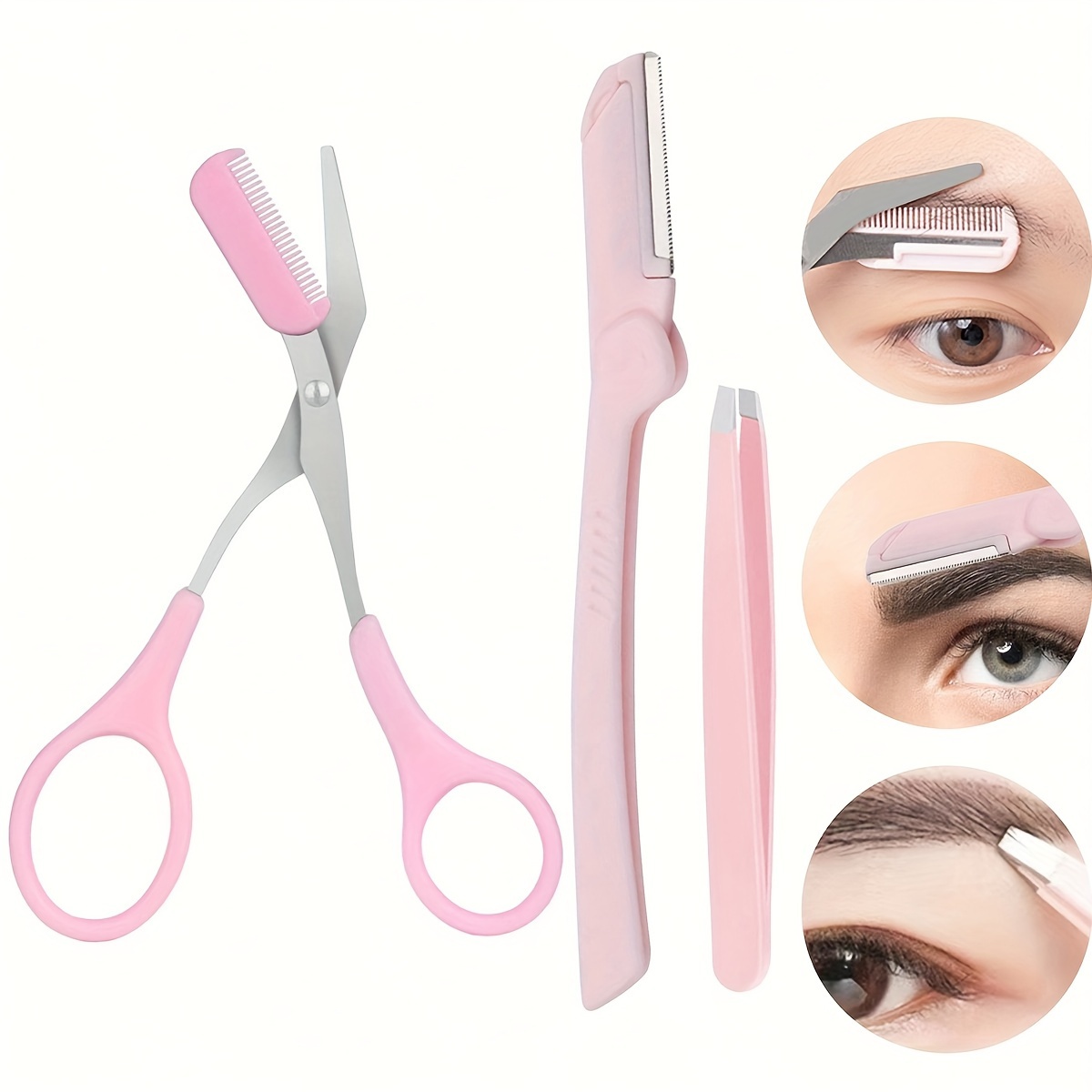 product-fancy-45b48df8-86a0-4d24-a76c-86ebc22efd9f Ultimate 3-Piece Eyebrow Kit: Razor, Tweezers & Scissors - Image 1