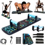 Compact Folding Push-Up Board with Resistance Bands - Image 2