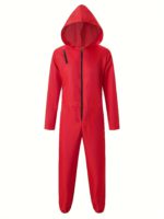 Red Jumpsuit Halloween Costume Set for Role Play
