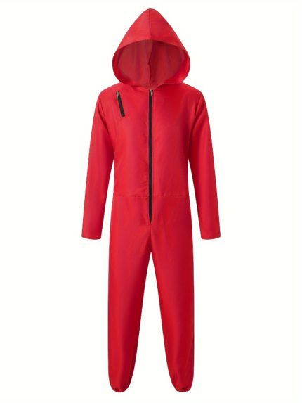 Red Jumpsuit Halloween Costume Set for Role Play