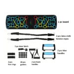 Compact Folding Push-Up Board with Resistance Bands - Image 3