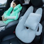 Car U-Shaped Neck Support Pillow - Plush Sleeping Cushion for Back Seat, Ergonomic Design for Comfortable Rest, Washable Cover, Ideal for Travel & Home Use, Travel Pillow|Cozy Car Accessory|Washable Cover