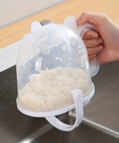 Versatile Rice Washer with Strainer for Easy Cleaning