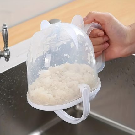 Versatile Rice Washer with Strainer for Easy Cleaning
