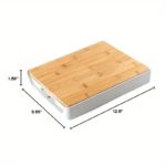 WIEZ Versatile Bamboo Cutting Board with Tray - Image 2