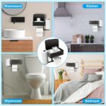 Stainless Steel Multi-Function Toilet Paper Holder with Shelf - Image 5