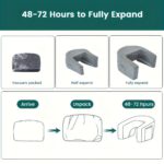 1pc Extra Large Reading Pillow for Adults - Ergonomic Arm Rest Pillow with, Removable & Washable Cover, Quilted Design for Gaming, Working, Bed & Couch Use - Gray, Reading Pillow for Gaming, Cozy Home Accessory, Stylish Home Decor, Durable Sewn Construction - Image 12