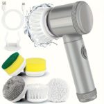 Electric Cleaning Brush Set, 5 Heads & 500 m Ah Power - Image 3