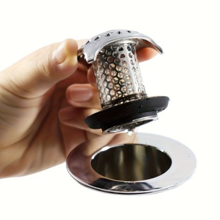 Stainless Steel Drain Cover with Hair Catcher, Rust-Proof