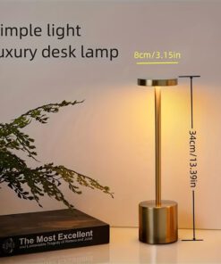 Alternative view of Sleek Touch LED Desk Lamp: 3-Color Wireless Light