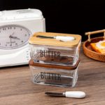 Elegant Acacia Wood Lid Glass Butter Keeper - Image 2