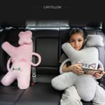 Dino-Cat Plush Car Pillow: Cozy Head Support Cushion - صورة 3