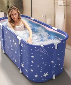 Spacious Portable Bathtub for Adults, No-Inflation Needed