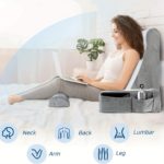 Cozy Ergonomic TV Pillow with Handy Pockets, Gray/White - صورة 7