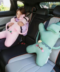Alternative view of Dino-Cat Plush Car Pillow: Cozy Head Support Cushion