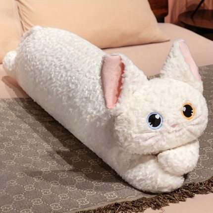 Plush Cat Body Pillow - Ultimate Comfort for Side Sleepers