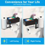 Stainless Steel Multi-Function Toilet Paper Holder with Shelf - Image 4