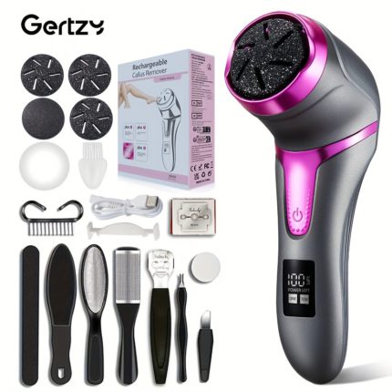 GERTZY Rechargeable Callus Remover Kit with LCD Display