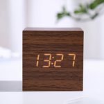 Smart Wooden Alarm Clock with Voice Control LED Display - Image 4