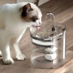 1.8L Smart Pet Water Dispenser with Faucet - - IPX5 & Dog Water Dispensers, Smart Feeder System with Low-Maintenance Filter, Transparent Water Tank for Easy Monitoring, Compatible with Tap Water for