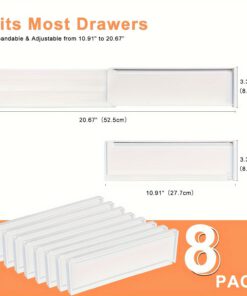 وجهة نظر بديلة لـ Maximize Drawer Space with Adjustable Dividers 8-Pack