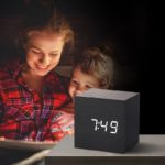 Smart Wooden Alarm Clock with Voice Control LED Display - Image 3