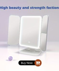 Compact Tri-Fold Vanity Mirror for Dorms & Salons