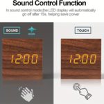 Smart Wooden Alarm Clock with Voice Control LED Display - Image 7