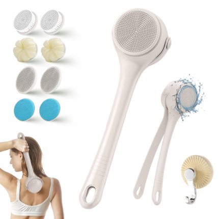 Rechargeable Shower Brush with Interchangeable Heads