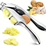 Versatile Stainless Steel Garlic Press & Nut Cracker