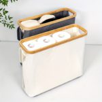 Eco-Friendly Bamboo Laundry Basket with Lid & Storage