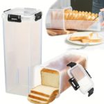 Airtight Bread Keeper with Slicing Guide & Sealable Lid