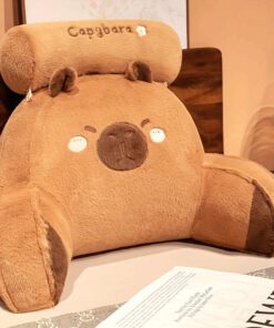 Anime Capybara Plush Pillow – Cozy Travel Companion
