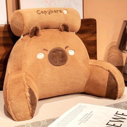 Anime Capybara Plush Pillow – Cozy Travel Companion