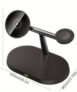 Alternative view of Magnetic 3-in-1 Wireless Charging Dock for Travel