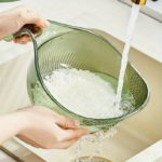 Clear Plastic Rice Washing Bowl with Drainage Holes - Image 5