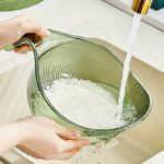 Clear Plastic Rice Washing Bowl with Drainage Holes - Image 10