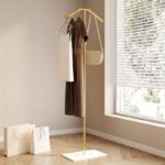 Space-Saving Metal Clothes Rack for Stylish Bedroom Use - Image 12