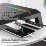 RGB Monitor Stand with USB Ports & Adjustable Height - Image 13